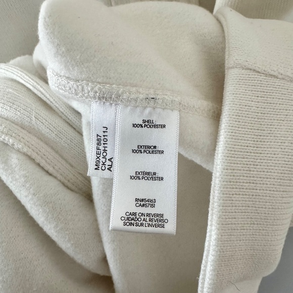 Calvin Klein White Ribbed Zip-Up Jacket - Picture 9 of 10